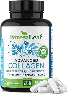 ForestLeaf Multi Collagen Pills with Hyaluronic Acid + Vitamin C | Hydrolyzed Collagen Supplements for Women or Men | Mult...