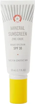3. First Aid Beauty Mineral Sunscreen - Zinc Oxide, Broad Spectrum, SPF 30 - Sun Protection with no White Cast - 1.7 oz