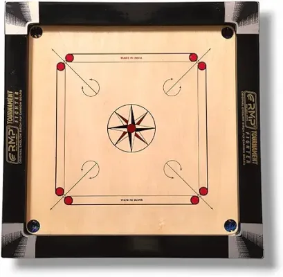 2. RMP Champion Carrom Board 36 inch Full Size for Adults, Carrom Board Glossy Finish, Smooth Surface with Carrom Coins, Striker and Magic boric Powder, Special Edition Series