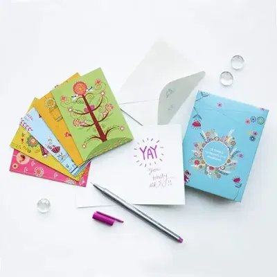 7. DOODLE Treasure Trove Set of 12 Thank you Notecards with Envelope