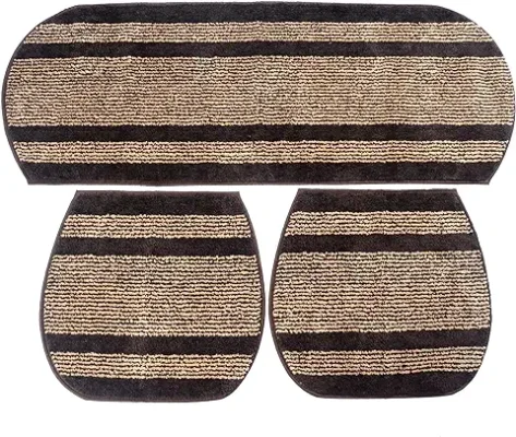 12. WashBerry Polyester Coffee Striped Washable Car Seat Cover