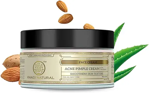 4. Khadi Natural Ayurvedic Acne Pimple Cream|Effectively controls breakouts| Makes skin soft and smooth| Suitable for all skin types| 50g
