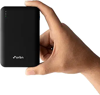9. URBN 20000 mAh Premium Black Edition Nano Power Bank | 22.5W Super Fast Charging | Pocket Size| Dual Type C Power Delivery (PD) Output + 1 USB Output for Quick Charge | Two-Way Fast Charge (Black)
