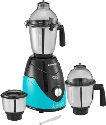 6. Crompton Ameo 750-Watt Mixer Grinder with MaxiGrind and Motor Vent-X Technology