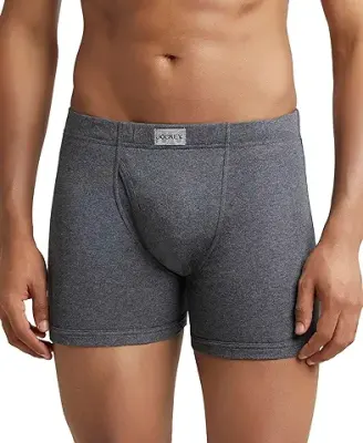 5. Jockey 8008 Men's Super Combed Cotton Rib Solid Boxer Brief with Ultrasoft Concealed Waistband