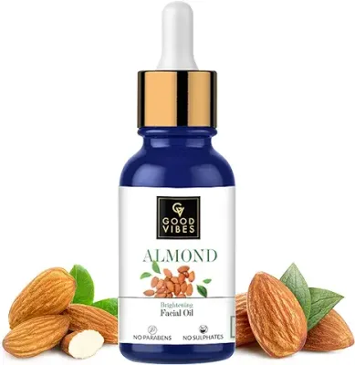 4. Good Vibes Almond Skin Brightening Facial Oil