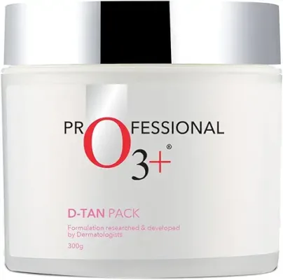 15. O3+ D-TAN Pack for Instant Tan Removal & Sun Damage Protection Infused with Mint and Eucalyptus Oil Ideal for All Skin Types (300g) | Detan Pack for Tan Removal