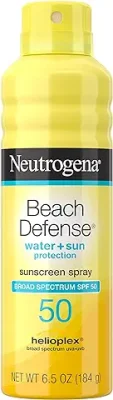 13. Neutrogena Beach Defense Sunscreen Spray SPF 50 Water-Resistant Body Spray