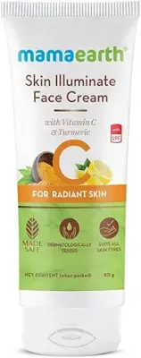 10. Mamaearth Skin Illuminate Face Cream, For Skin Brightening, With Vitamin C And Turmeric For Radiant Skin 80 G