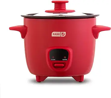 4. DASH Mini Rice Cooker Steamer with Removable Nonstick Pot