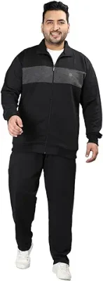 7. CHKOKKO PlusSize Men Winter Track Suit Zipper Set