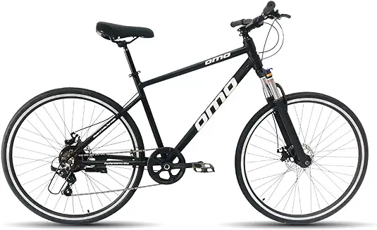 12. Omobikes Ladakh X7 | Hybrid Cycle | 7 Speed Shimano Gears | 19" Alloy Frame | Lockout Suspension | Dual Disc Brakes | 700C 29T Tire | Ideal for 15+ Years Unisex Adult (Black)