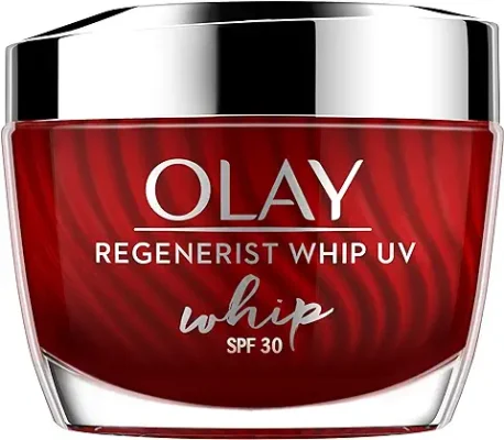 5. Olay Regenerist Whip Cream with SPF30 | Ultra Lightweight | Hydrated, Plump, Bouncy Skin | With Hyaluronic Acid, Niacinamide and Peptides | Normal, Oily, Dry, Combination Skin | 50g