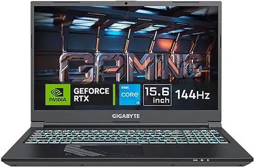 10. GIGABYTE G5 MF-G2IN313SH Gaming Laptop Intel Core i7 12th Gen 12650H - (16 GB/512 GB SSD/Windows 11 Home/6 GB Graphics/NVIDIA GeForce RTX 4050) (15 inch, Black, 2.08 Kg)