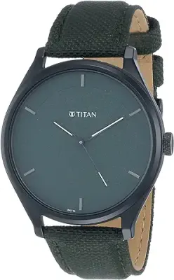 6. Titan Neo Analog Green Dial Men's Watch-1802NL02/NR1802NL02