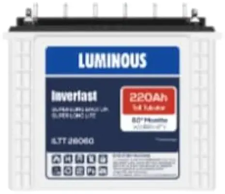 8. Luminous Inverlast ILTT 26060 220Ah Tall Tubular Plate Inverter Battery