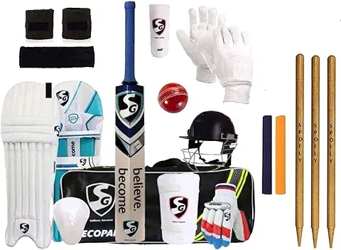 13. SG Full Cricket Kit Combo with SpoflyTM Brand Stumps
