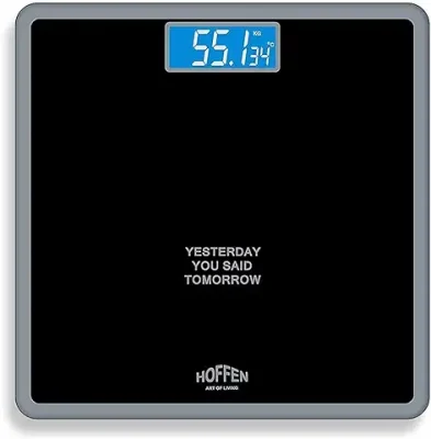 5. Hoffen Digital Electronic LCD Personal Body Fitness Weighing Scale (HO-18-Black) with Two Years Warranty