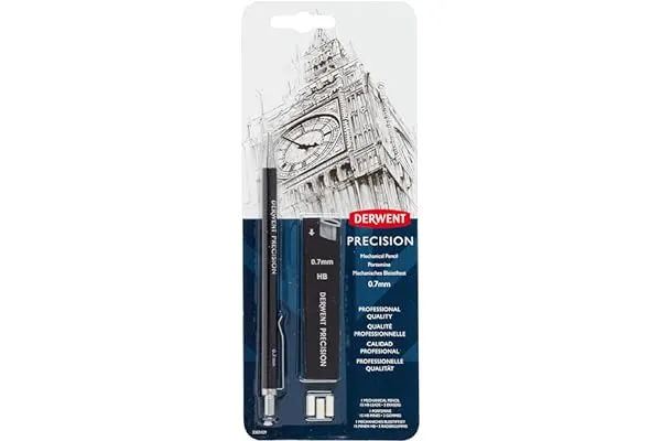 5. Derwent Precision Mechanical Pencil 0.7 Mm With Hb Leads