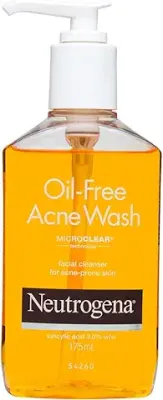 4. Neutrogena Oil Free Acne Wash | Deep Cleansing Face Wash with Salicylic Acid | Hydrating, Alcohol Free, Non Comedogenic & Dermatologically Tested | For Oily Acne Prone Skin | 175ml