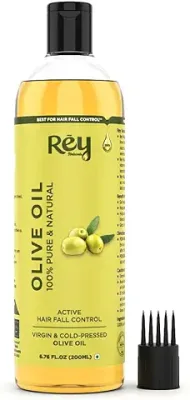 5. Rey Naturals Cold Pressed Olive Oil for Hair