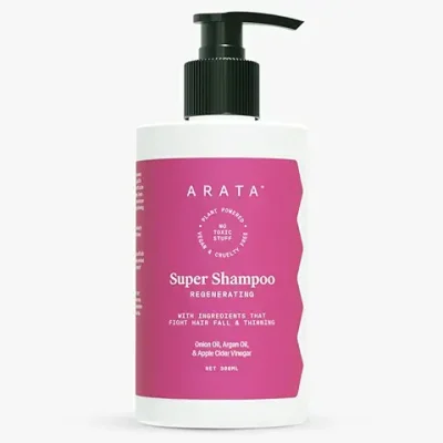 12. Arata Super Shampoo 300ml for Hair Fall Control