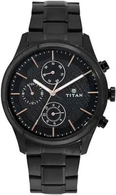 6. Titan Neo Iv Analog Black Dial Men's Watch-NL1805NM01/NP1805NM01