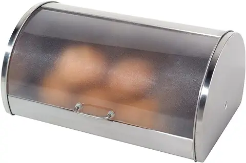 6. Oggi Stainless Steel Roll Top Bread Box for Kitchen