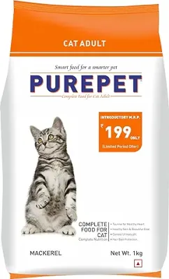 13. Purepet Mackerel Adult Dry Cat Food, 1 kg