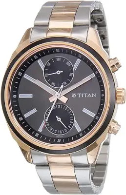 11. Titan Silver White Dial Analog Watch For Men -NR1733KM03