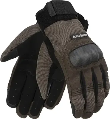 6. Royal Enfield polyester Strident Riding Gloves