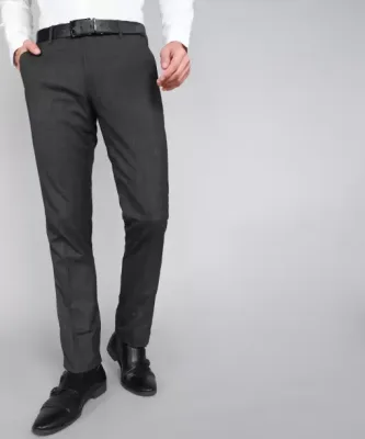 Men Stretch Straight Leg Pleated Dress Pants Formal Elastic Waist Suit  Trousers