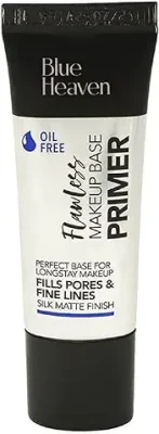 3. Blue Heaven Flawless Makeup Base Primer For Face Makeup | Pores and Fine lines minimizer | Hydrating and moisturising | Infused with Aloe Vera | Silk Matte Finish | oil free and non Greasy Primer, 16gm