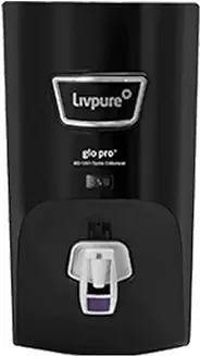2. Livpure GLO PRO+ RO+UV, Water Purifier for Home - 7 L Storage, Suitable for Borewell, Tanker, Municipal Water (Black)