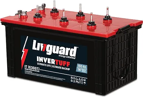 2. Livguard Invertuff IT 1636STJ | 160 Ah Short Tubular Jumbo Inverter Battery | Free Installation | 3 Years Warranty
