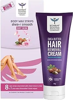 Bombay Shaving Company Hair Removal Combo For Women - Shea Butter Hair Removal Cream for Women With Aloe Vera and Bisabolo...