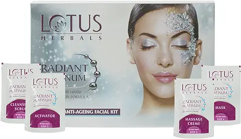 13. Lotus Herbals Radiant Platinum Cellular Anti-Ageing 1 Facial Kit