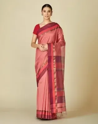 Buy Sooti Syahi An Universal Sisterhood Handblock Printed Slub Cotton Saree  Online – Okhaistore