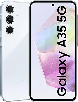 11. Samsung Galaxy A35 5G (Awesome Iceblue, 8GB RAM, 256GB Storage) | Premium Glass Back | 50 MP Main Camera (OIS) | Nightography | IP67 | Corning Gorilla Glass Victus+ | sAMOLED with Vision Booster
