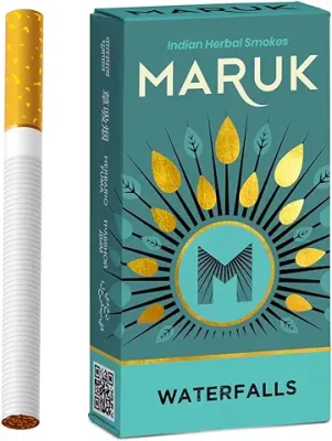 7. Maruk Waterfalls - No Nicotine & No Tobacco | 14+ Powerful Ayurvedic Herbs | Non-addictive | PATENTED | Quit Smoking Cigarette Alternative | 1 Pack of 10 Sticks