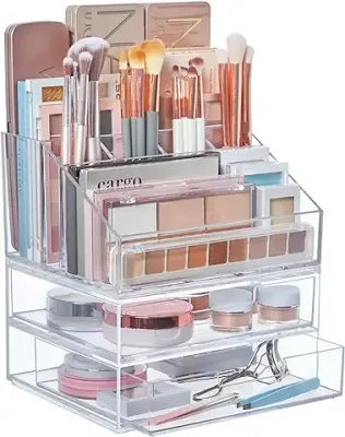 6. STORi Chloe Stackable Clear Makeup Holder