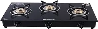 Wonderchef Platinum Plus 3 Burner Auto Glass Cooktop | 6mm Toughened Glass Cooktop | Stainless Steel Drip tray | Anti-Skid...