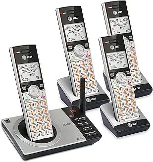 3. AT&T CL82407 DECT 6.0 4-Handset Cordless Phone for Home with Answering Machine
