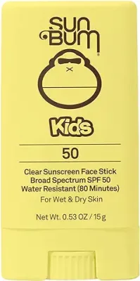 3. Sun Bum Kids SPF 50 Clear Sunscreen Face Stick