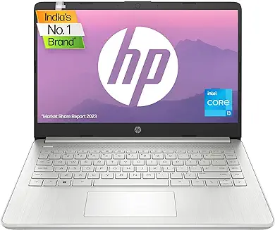 5. HP Laptop 14s, 12th Gen Intel Core i3-1215U, 14-inch (35.6 cm), FHD, 8GB DDR4, 512GB SSD, Intel UHD Graphics, Thin & Light, Dual Speakers (Win 11, MSO 2021, Silver, 1.46 kg), dy5008TU