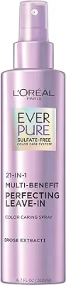 2. L'Oréal Paris 21-in-1 Leave In Conditioner Spray, Sulfate Free, Vegan, EverPure 6.8 fl oz - packaging may vary