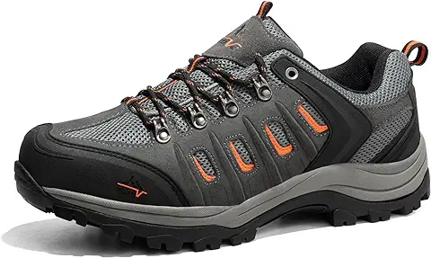 8. NORTIV 8 Men's Waterproof Hiking Shoes Leather Low-Top Hiking Shoes for Outdoor Trailing Trekking Camping Walking