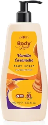 7. Plum BodyLovin' Vanilla Caramello Body Lotion | Cocoa Butter & Vitamin B5 For Deep Moisturization| Non-Greasy | Soft & Glowing Skin| For Dry to Very Dry Skin | Warm & Cozy Vanilla Fragrance (400 ml)