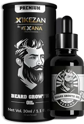 1. XIKEZAN Men's Beard & Hair Growth Oil, All Natural Formula For A Fuller, Healthier Beard & Hair, Softens, Strengthens, Promotes Growth, 30ml (Pack Of 1)