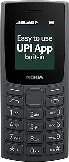 8. Nokia All-New 105 Dual Sim Keypad Phone with Built-in UPI Payments, Long-Lasting Battery, Wireless FM Radio | Charcoal